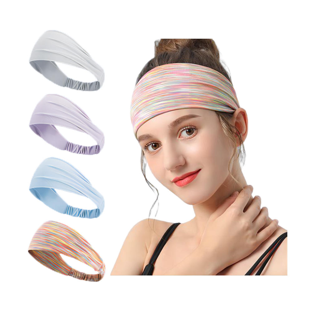 Non slip sport sweatbands yoga hairbands for travel fitness athletic elastic moisture wicking for girls