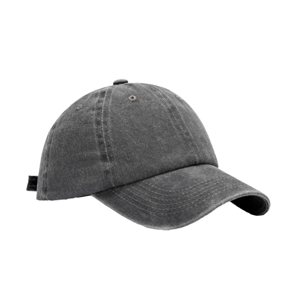 Unisex vintage washed distressed baseball-cap twill adjustable