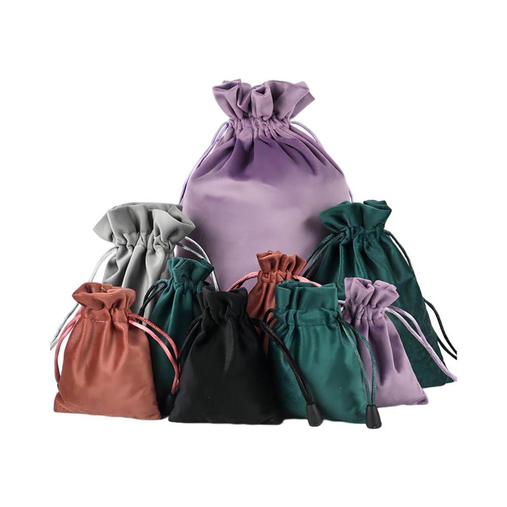 Dutch fleec gift fabric package drawstring bags jewelry velvet pouches