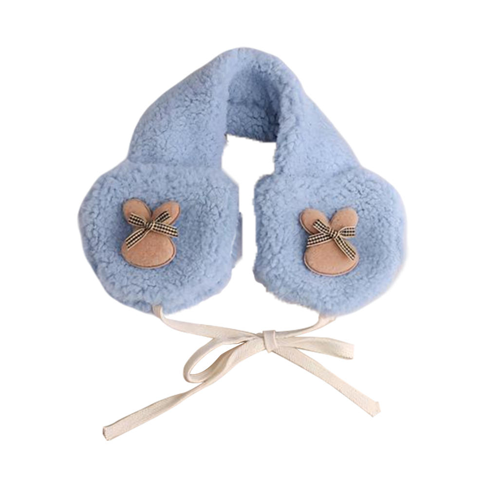 Polyester children cute rabbit knit earmuffs fleece warm sofr earcover earwarmers